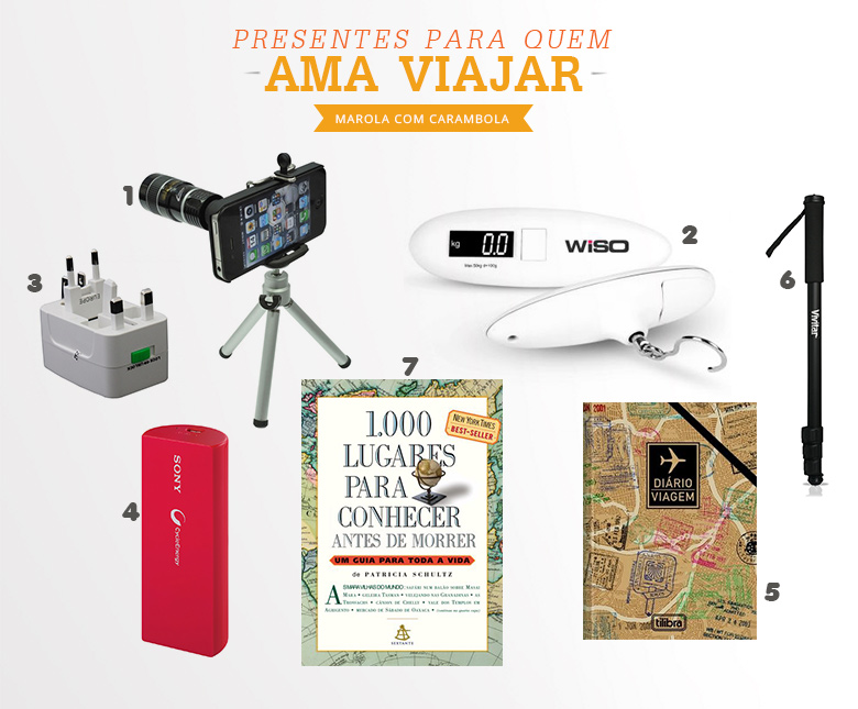 7 presentes para quem ama viajar