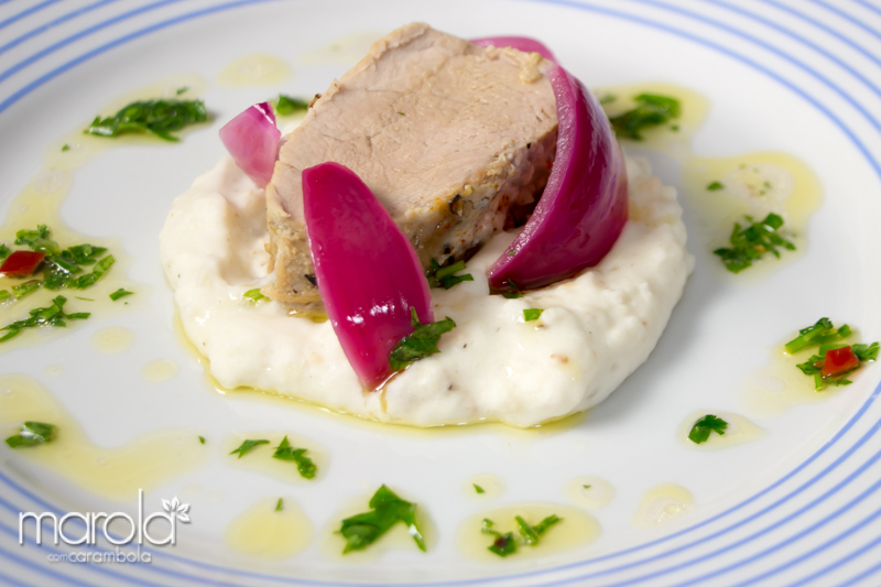 Receita de Filé Mignon Suíno com Purê de Inhame