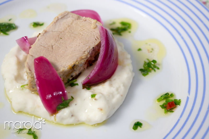 Receita de Filé Mignon Suíno com Purê de Inhame