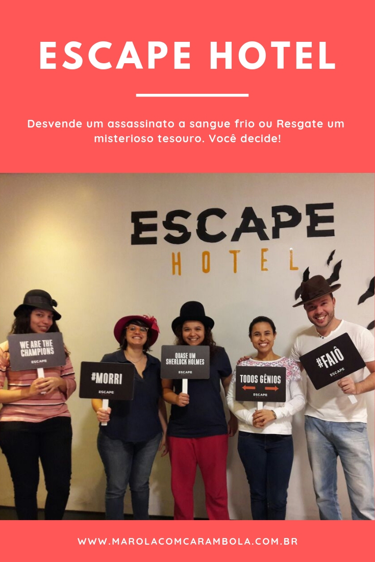 Escape Hotel - O novo jogo de fuga. Salve a Loira do Banheiro, Desvende um assassinato a sangue frio ou Resgate um misterioso tesouro. Você decide! Escape Hotel - O novo jogo de fuga. Salve a Loira do Banheiro, Desvende um assassinato a sangue frio ou Resgate um misterioso tesouro. Você decide!