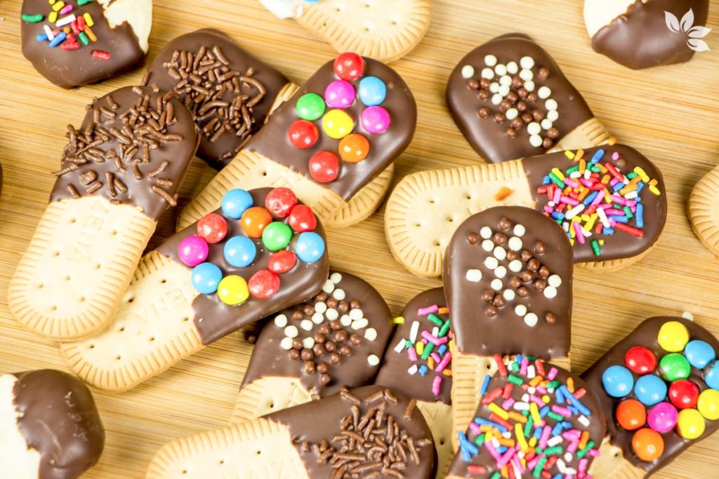 Receita de Biscoitos Cobertos com Chocolate