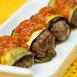 Rolinhos de Berinjela com carne