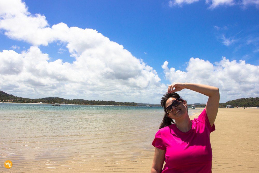 Amanda no banco de areias na Praia de Carneiros Amanda no banco de areias na Praia de Carneiros