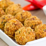 Bolinho de Arroz com Bacalhau Crocante