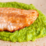 Receita de Filé de Pescada Frita com purê de ervilha