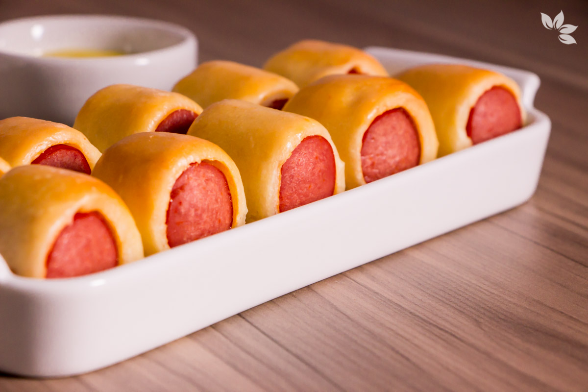 Receita de Enroladinho de salsicha