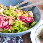 Receita de Salada de Folhas com Cogumelos