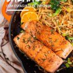 Receita de Salmão com Espaguete de Pupunha